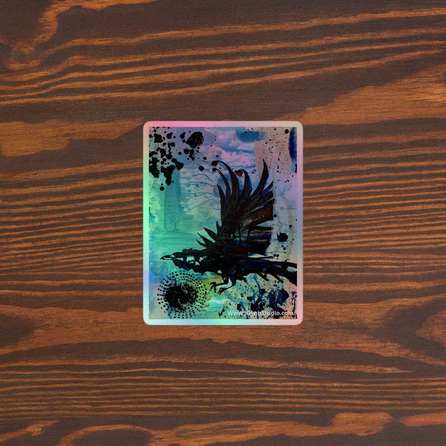 Raven Holographic Sticker